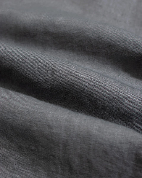 Far Afield Double Pleat Linen Short - Charcoal Grey