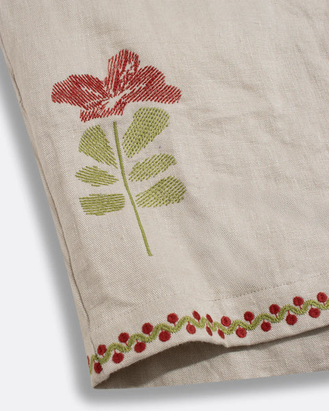 Far Afield Bay Flower House Linen Short - Sand