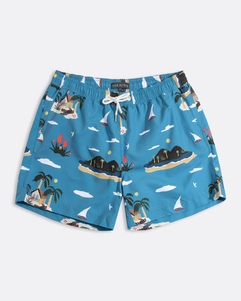 Far Afield Swim Short - Island Print