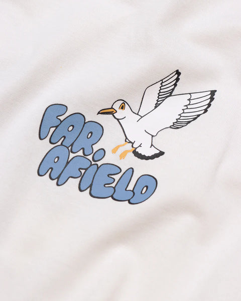 Far Afield Graphic S/S Tee - White Holidays Print