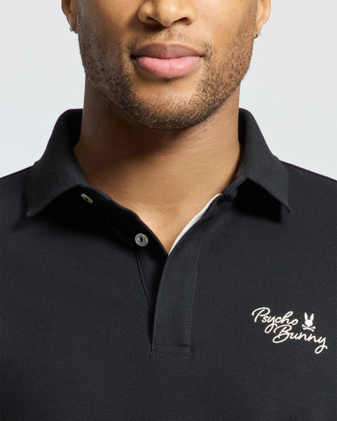 Psycho Bunny Desert Pique Polo - Black