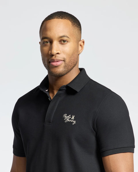 Psycho Bunny Desert Pique Polo - Black