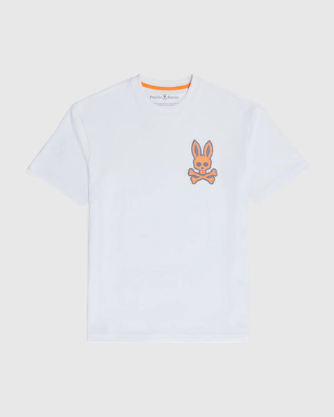 Psycho Bunny Lancaster Cross Stitched Bunny Tee - White
