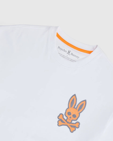 Psycho Bunny Lancaster Cross Stitched Bunny Tee - White