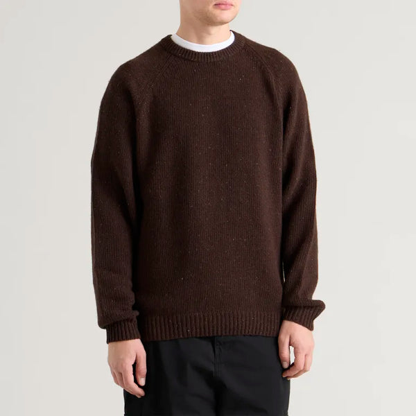 Carhartt WIP Anglistic Sweater - Speckled Tobacco