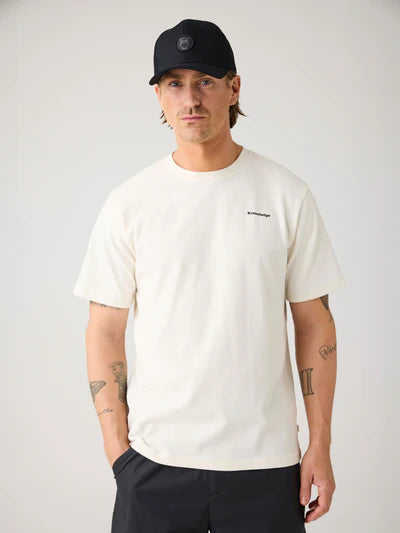 Knowledge Cotton Apparel Back Print Tee - Egret