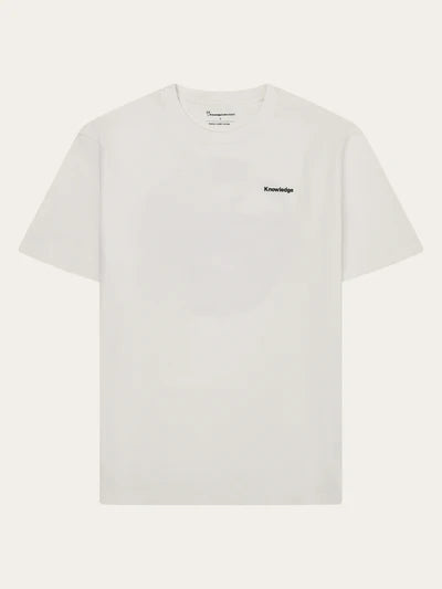 Knowledge Cotton Apparel Back Print Tee - Egret