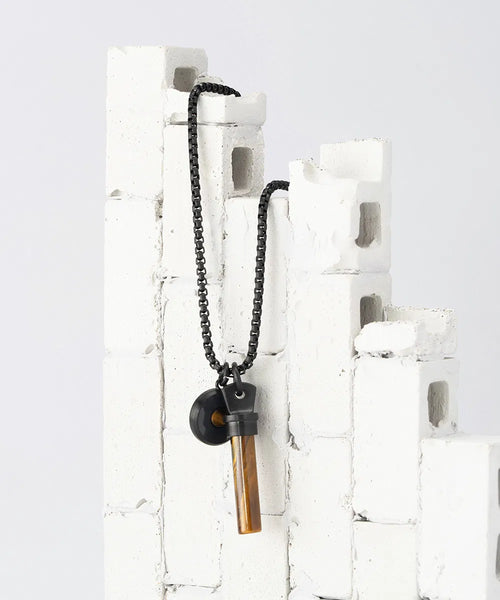 Brontide Eye Necklace 60cm - Tiger Eye/Black