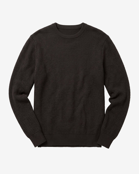 Knowledge Cotton Apparel Bubble Knit Crew - Chocolate Torte