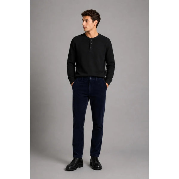Clean Cut Copenhagen Cal Grandad L/S Shirt - Black