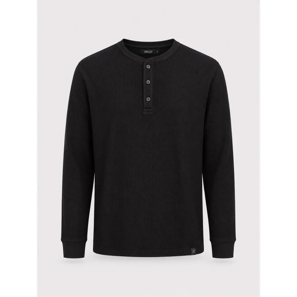 Clean Cut Copenhagen Cal Grandad L/S Shirt - Black