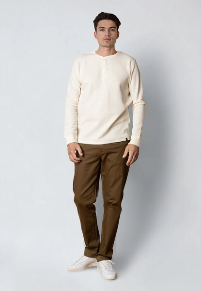 Clean Cut Copenhagen Cal Grandad L/S Shirt - Ecru Melange