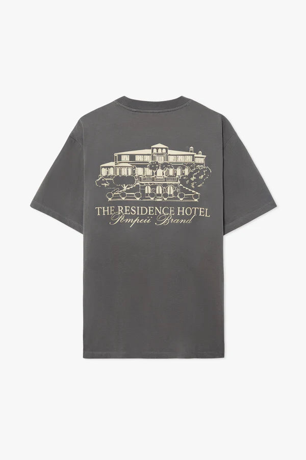 Pompeii Residence Graphic Tee - Charcoal
