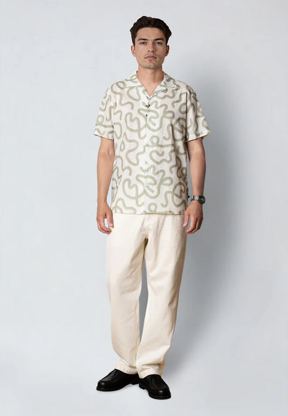 Clean Cut Copenhagen Bowling Cleave S/S Shirt - Desert Sage