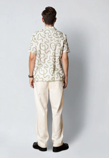 Clean Cut Copenhagen Bowling Cleave S/S Shirt - Desert Sage
