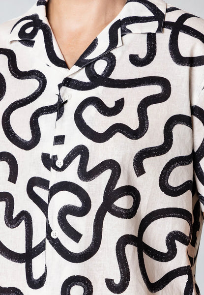 Clean Cut Copenhagen Bowling Cleave S/S Shirt - Navy