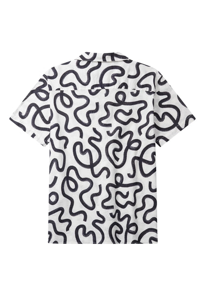 Clean Cut Copenhagen Bowling Cleave S/S Shirt - Navy