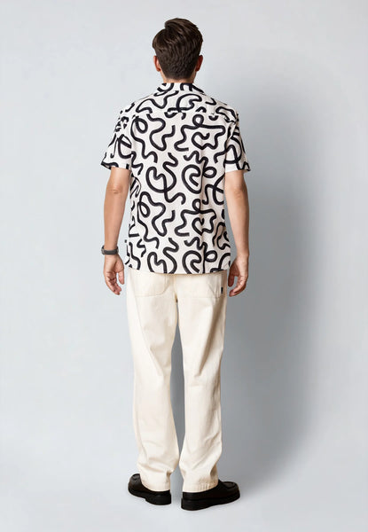 Clean Cut Copenhagen Bowling Cleave S/S Shirt - Navy