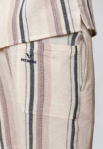 Fat Moose Costa Shorts - Ecru/Violet Stripe