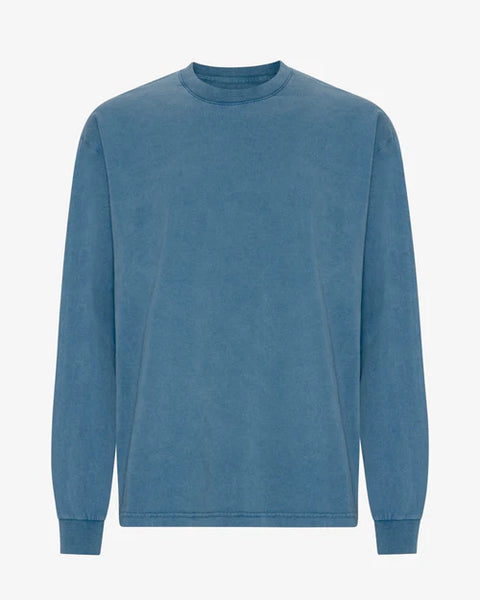 Colorful Standard Mens Oversized L/S Organic Tee - Faded Indigo