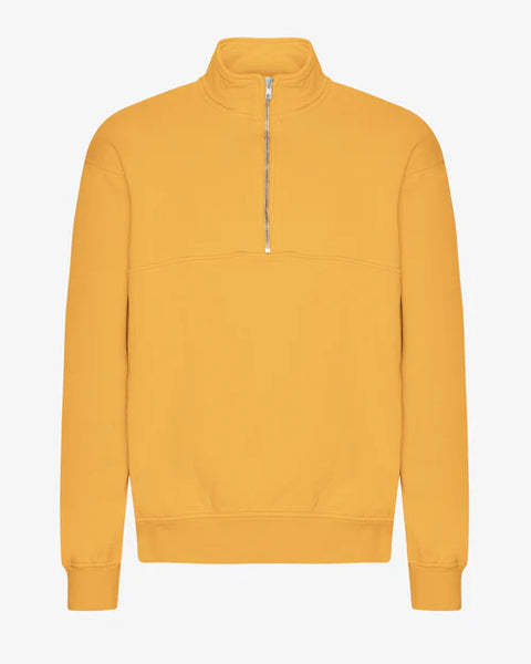 Colorful Standard  Organic Cotton Quarter Zip - Burned Yellow