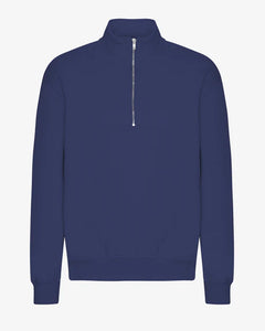 Colorful Standard Organic Quarter Zip - Marine Blue