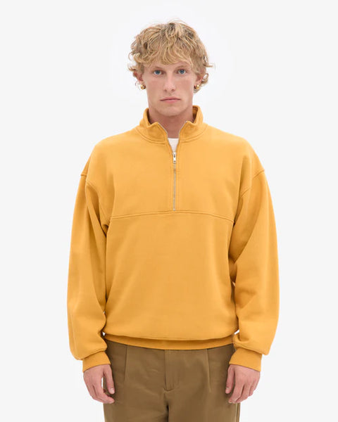Colorful Standard  Organic Cotton Quarter Zip - Burned Yellow
