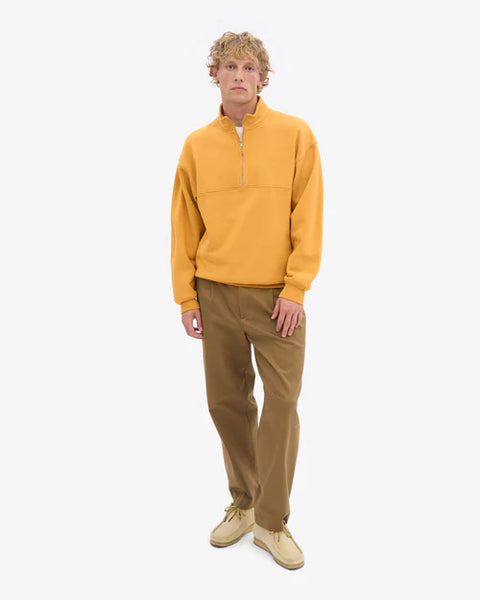 Colorful Standard  Organic Cotton Quarter Zip - Burned Yellow