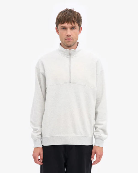 Colorful Standard Quarter Zip Sweatshirt - Snow Melange