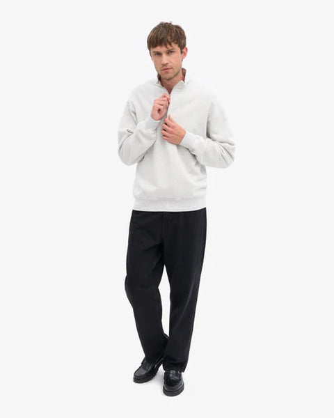 Colorful Standard Quarter Zip Sweatshirt - Snow Melange