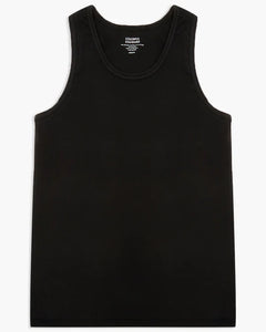 Colorful Standard Mens Ribbed Vest - Black