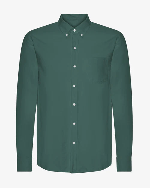 Colorful Standard Organic Button Down L/S Shirt - Emerald Green