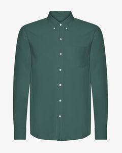 Colorful Standard Organic Button Down L/S Shirt - Emerald Green