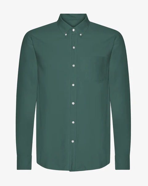 Colorful Standard Organic Button Down L/S Shirt - Emerald Green
