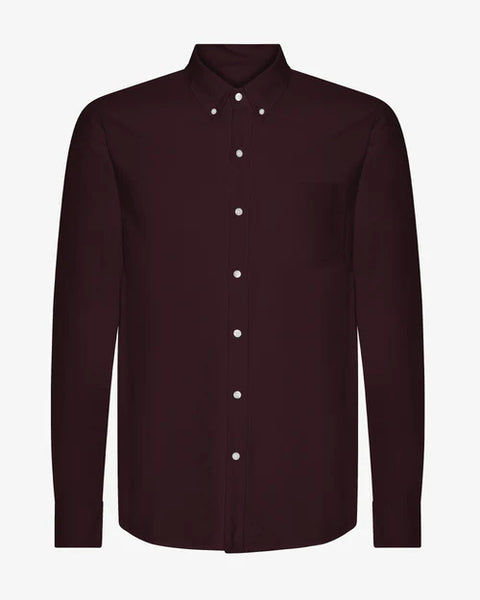 Colorful Standard L/S Button Down Shirt - Oxblood Red