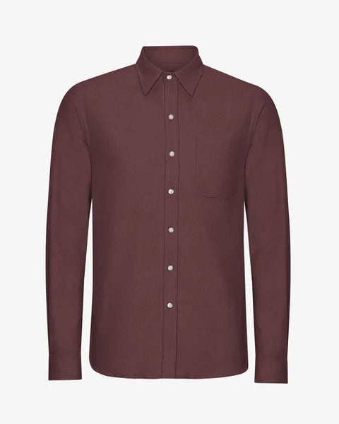 Colorful Standard Flannel Shirt - Oxblood Red