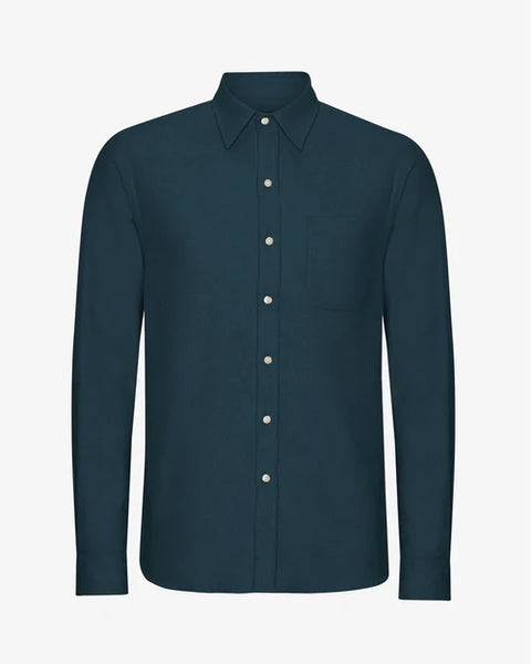 Colorful Standard Flannel Shirt - Petrol Blue