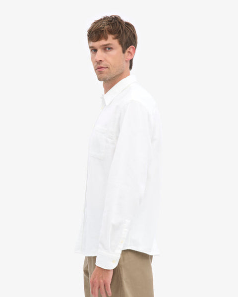 Colorful Standard L/S Organic Flannel Shirt - Optical White