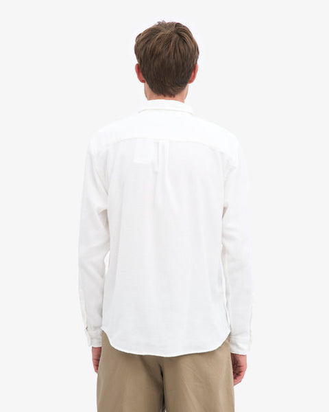 Colorful Standard L/S Organic Flannel Shirt - Optical White