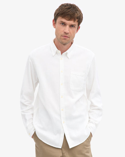 Colorful Standard L/S Organic Flannel Shirt - Optical White