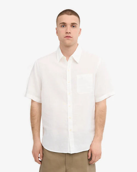 Colorful Standard S/S Linen Shirt - Optical White