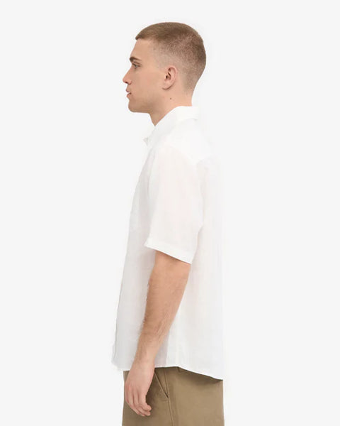 Colorful Standard S/S Linen Shirt - Optical White