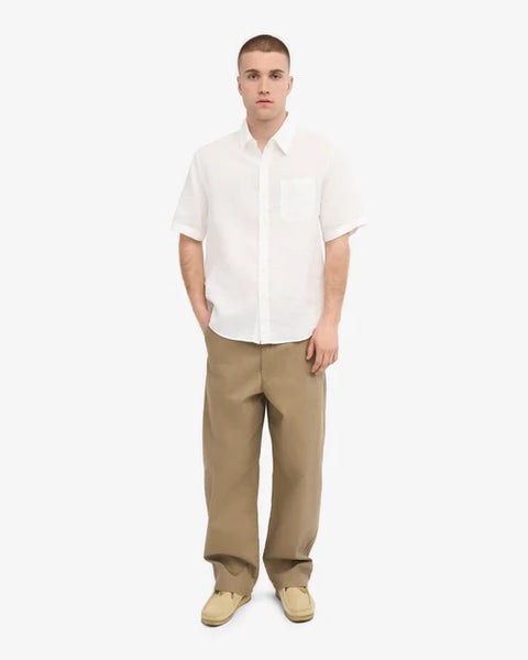 Colorful Standard S/S Linen Shirt - Optical White