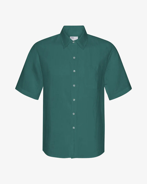 Colorful Standard S/S Linen Shirt - Ocean Green