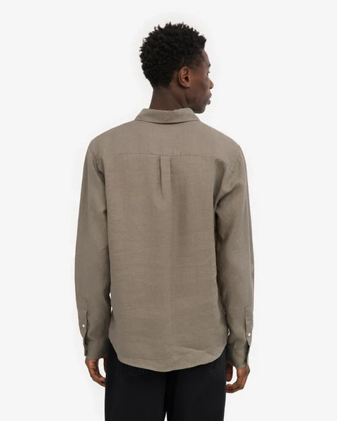 Colorful Standard L/S  Linen Shirt - Navy Blue