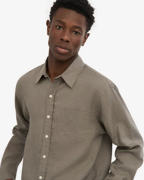 Colorful Standard L/S Linen Shirt - Dusty Olive