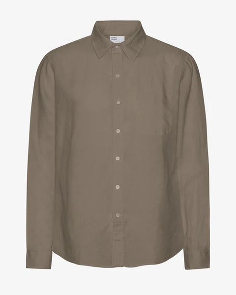 Colorful Standard L/S Linen Shirt - Dusty Olive