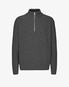Colorful Standard Merino Quarter Zip - Lava Grey