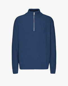 Colorful Standard Merino Quarter Zip - Marine Blue