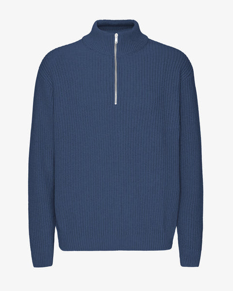 Colorful Standard Merino 1/4 Zip - Petrol Blue